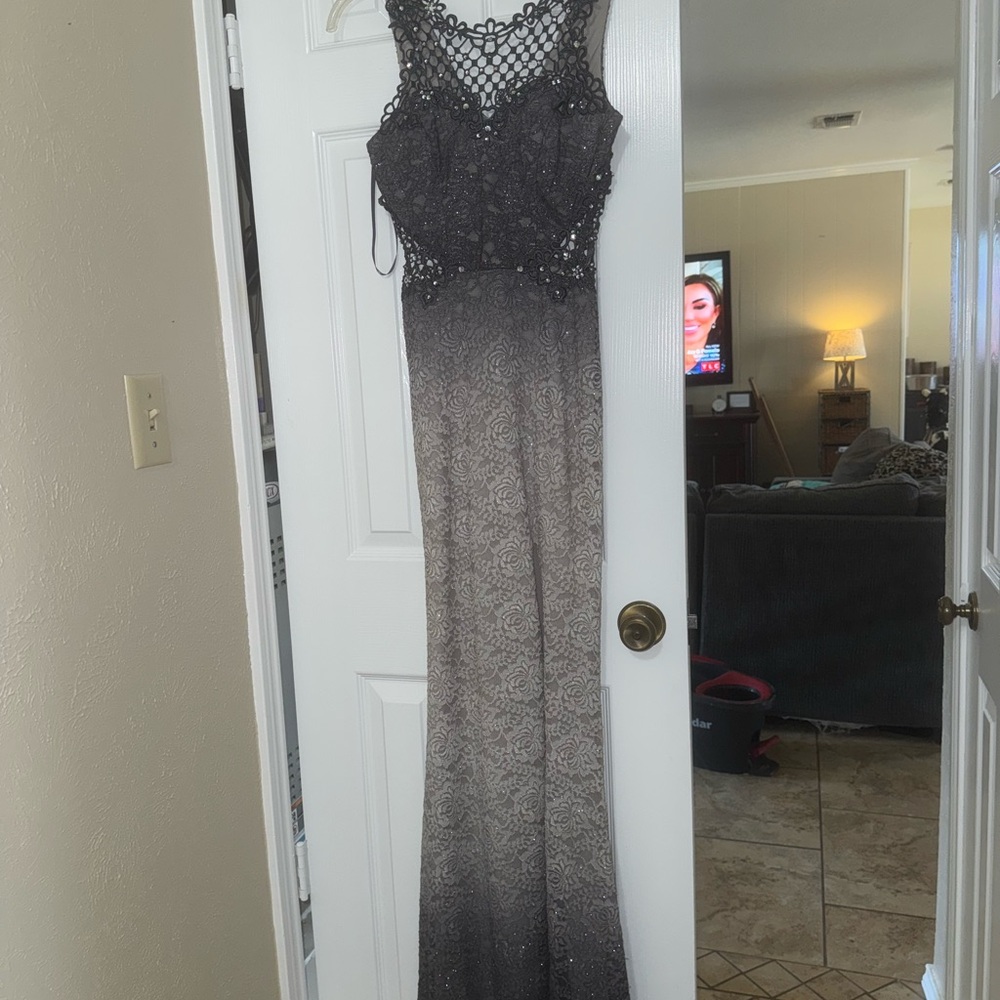 Elegant Jodi Kristopher Ombré Gray Women's Dress